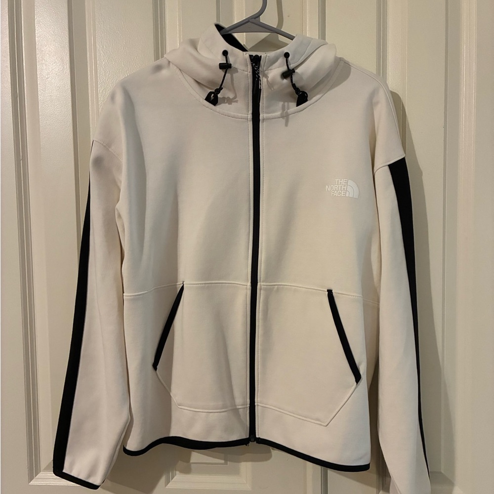 The North Face White and Black Zipper Hoodie